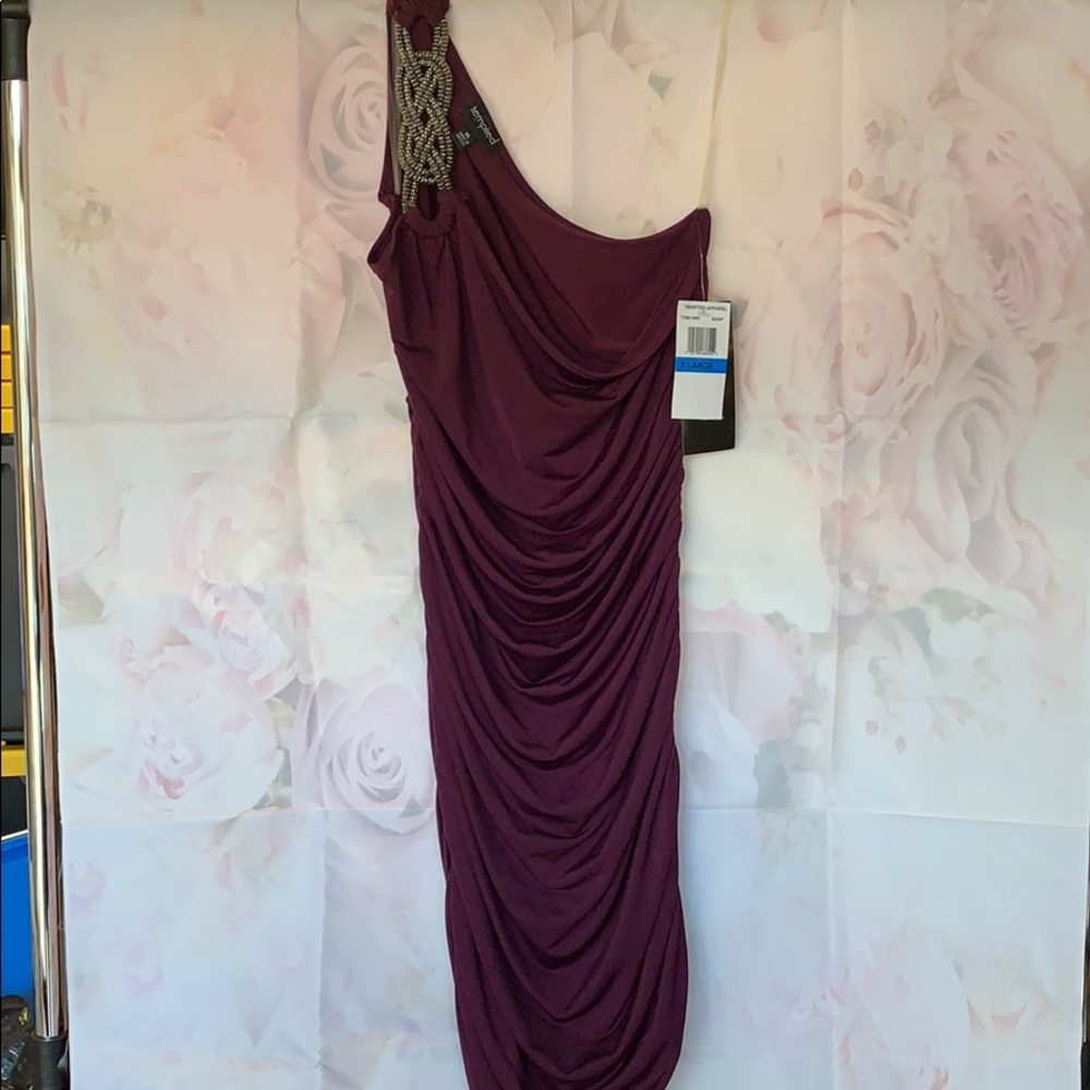 Tempted One Shoulder Mini Purple Dress